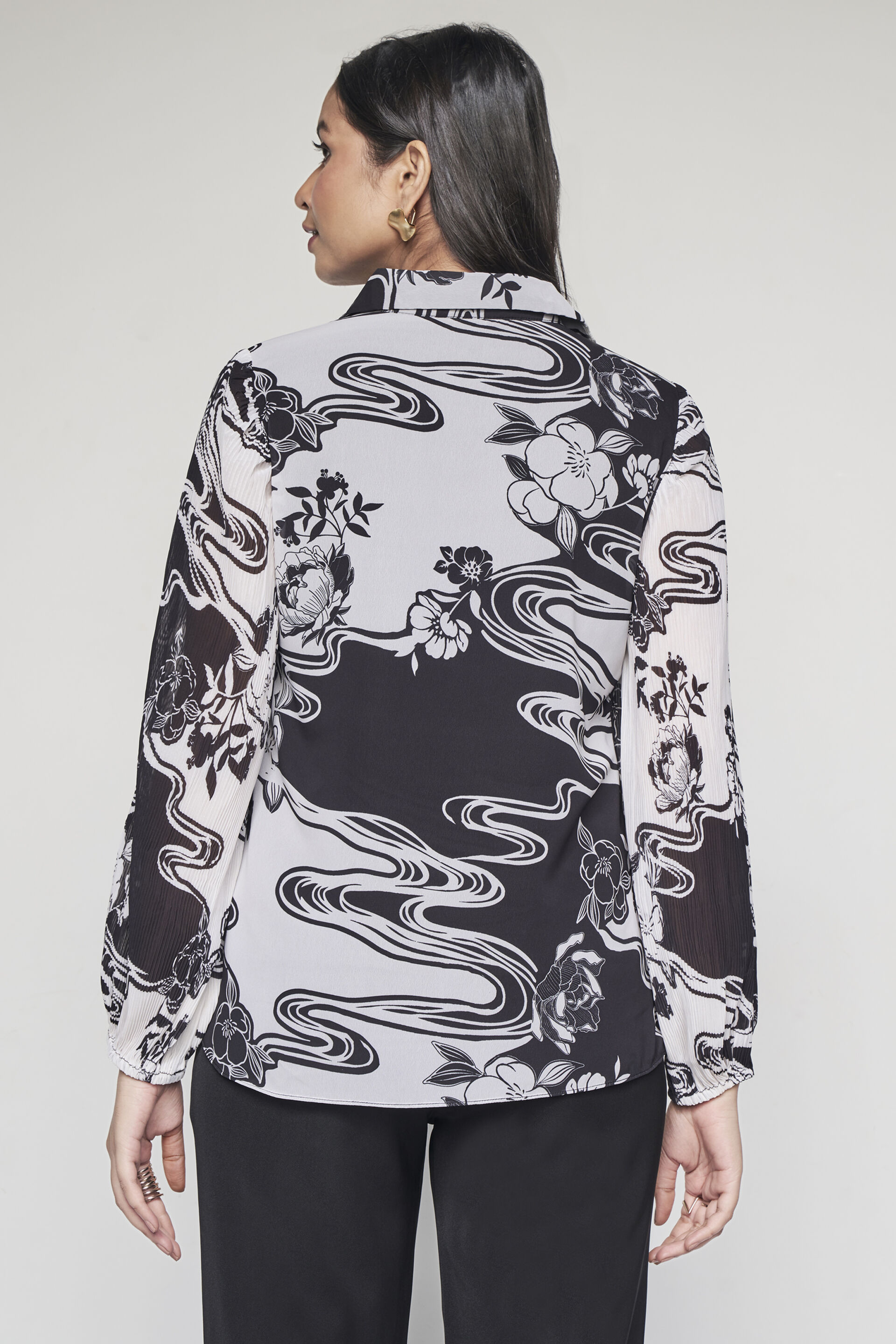 Monochrome Muse Shirt, Black, image 4